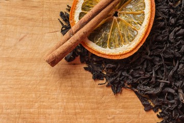 Black tea with additives.