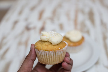 Homemade Vanilla Cupcake