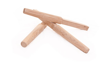 Martial-art training equipment for Wing Chun Kung Fu on white background