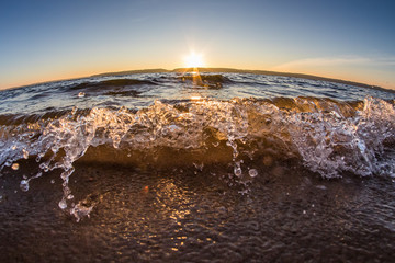 sunrise and pure water
