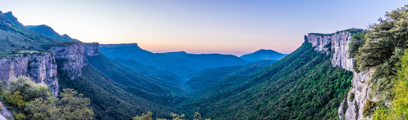 Beautiful valley of the Collsacabra Mountains (Tavertet, Catalonia, Spain)