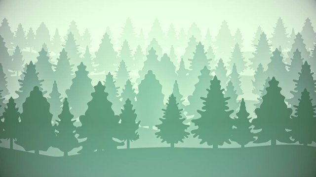 2d wood flat style parallax animated background loop
