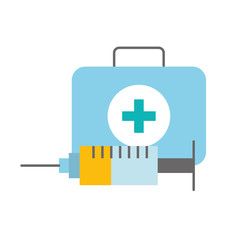 Obraz premium medical emergency kit first aid syringe