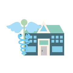 caduceus hospital building healthcare medicine