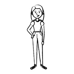 beautiful and young woman character