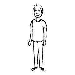 young and casual man character