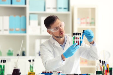 Scientist working in laboratory