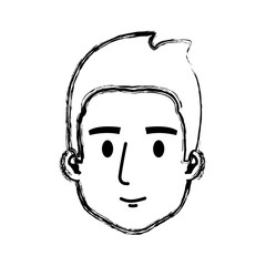young man head character