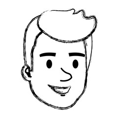 young man head character