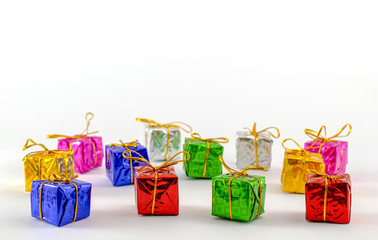 Gift boxes isolated on white background