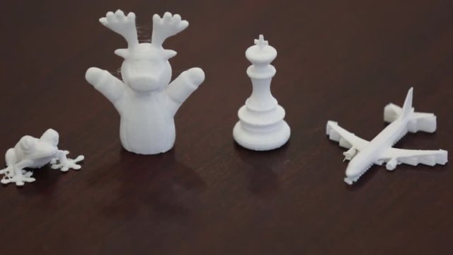 This is a clip of 3D printed toys.