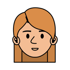 Fototapeta premium beautiful and young woman head character