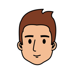 young man head character
