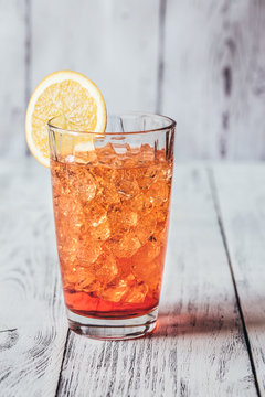Glass of Aperol Spritz cocktail