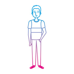 young and casual man character