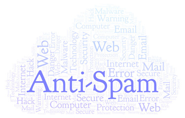 Fototapeta premium Anti-Spam word cloud.