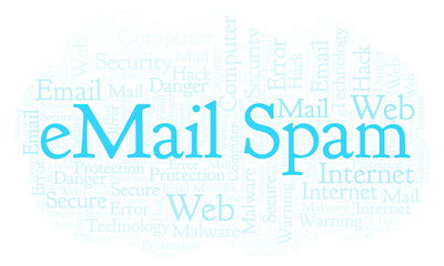 Fototapeta premium Email Spam word cloud.