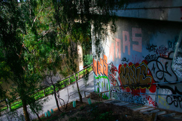 Escalier graffiti