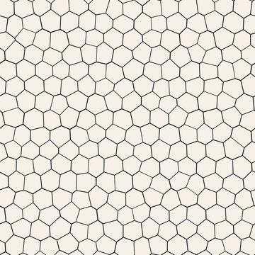 Seamless irregular lines vector mosaic pattern. Abstract chaotic tessellation texture © Samolevsky