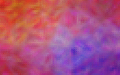 Illustration of purple and red bright Mosaic through glass bricks background.