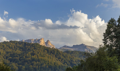 Kapaz Mountain at sunset of the day
