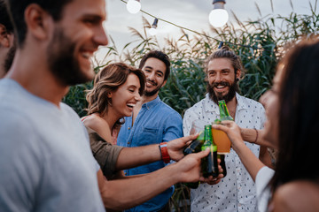 Friends Toasting at Party