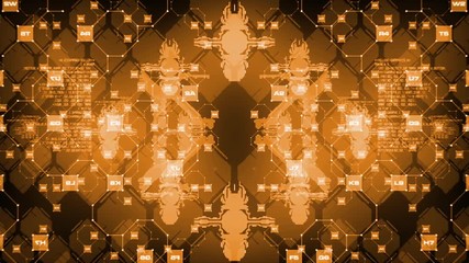 Bright and orange digital scene