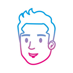 young man head character