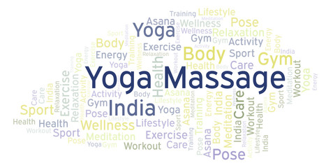 Yoga Massage word cloud.
