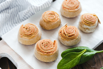 Vegan rolls with pate