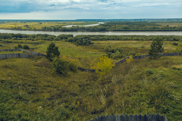 Fototapeta na wymiar Autumn Landscape of the Irtysh River Delta