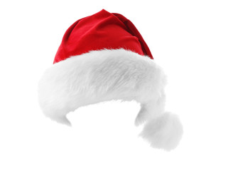 Santa Claus hat on white background