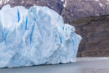 Edge of glacier Grey at Torres del Paine National Park