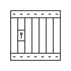 prison cell icon, police related editable stroke