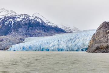 Edge of glacier Grey at Torres del Paine National Park