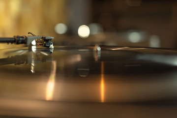 Working turntable in the studio