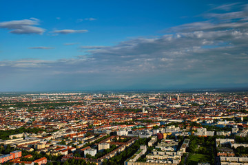 Aerial view of Munich. Munich, Bavaria, Germany