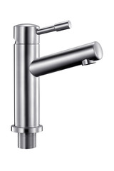 Lead-free stainless steel faucet still life photography white background