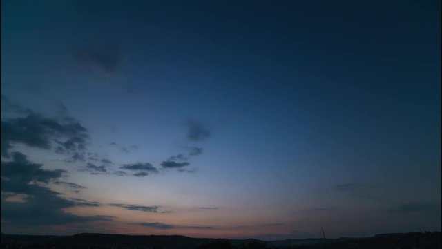 Clouds on sunrise sky time lapse