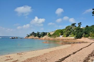 Fototapeta na wymiar Paysage de l'île Bréhat en Bretagne