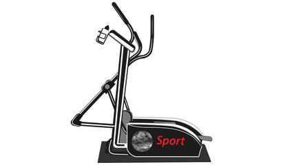 Sports Stepper Driver - isolated on white background - flat style - vector