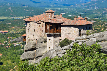 Rocks of Meteora in Greece.