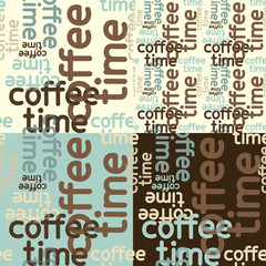 Coffee time letter pattern