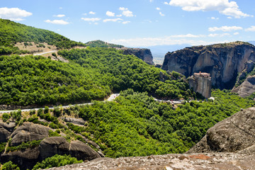 Rocks of Meteora in Greece.