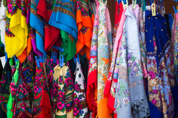 Traditional shawls from Zakopane, Poland © aniad