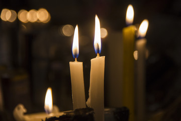 burning candles in northern appearance