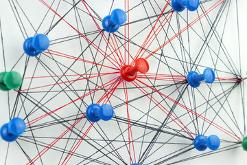 symbol of communication between objects and with one particular, the thread connects the pins