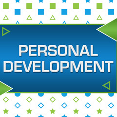 Personal Development Green Blue Basic Shapes Triangles 