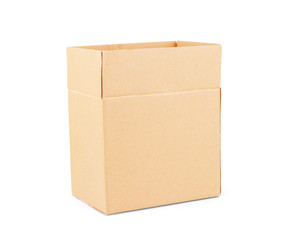 Cardboard box isolated on white