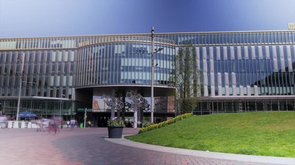 Timelapse of crowd moving at Bijlmer Amsterdam